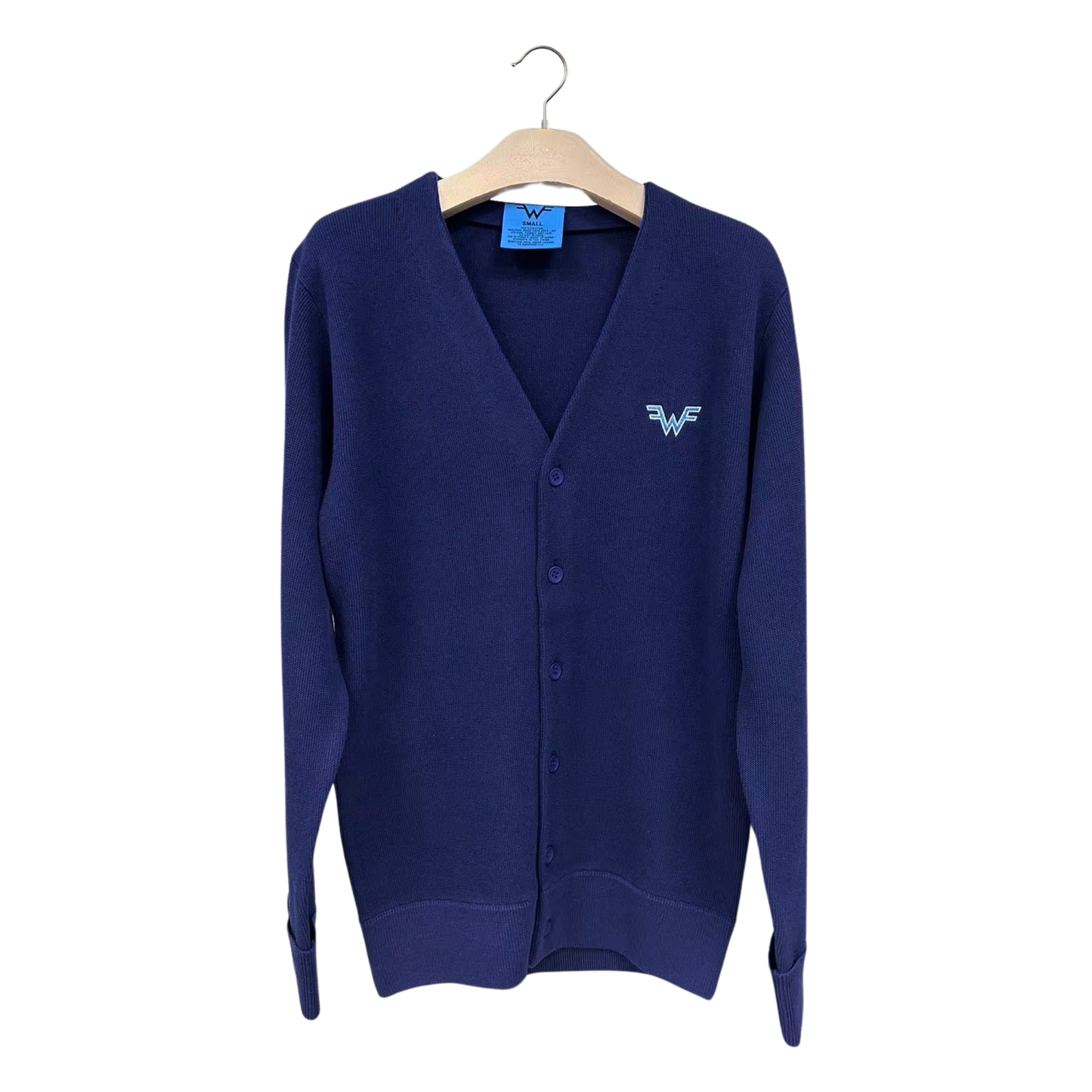 Navy Logo Cardigan