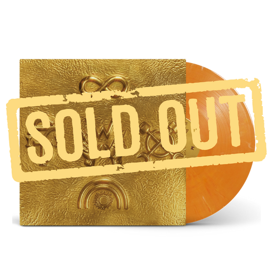 Weezer artifact wzr.005 fool’s gold vinyl features a gold vinyl record with orange translucent sleeve and signed art card
