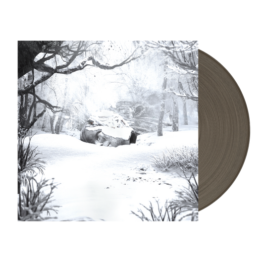 Vinyl record with a winter forest scene album cover.